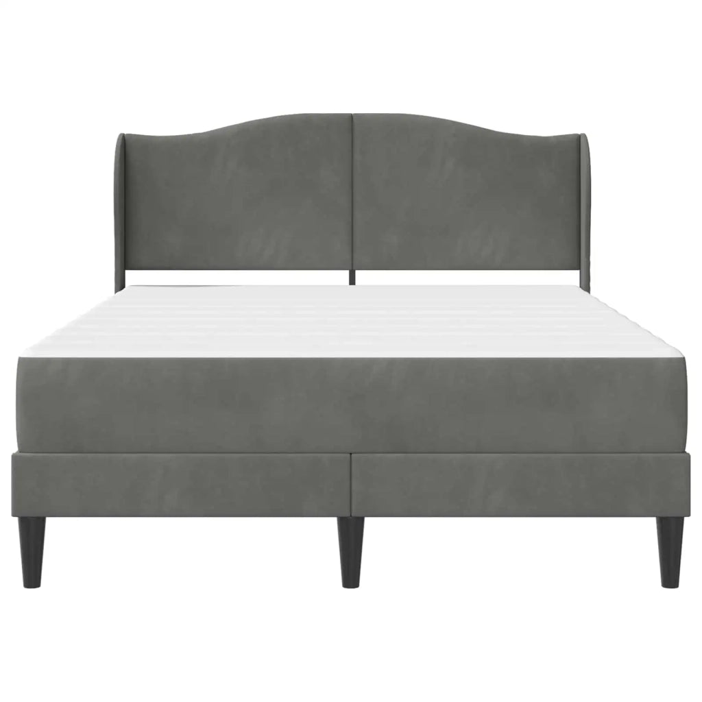 Struttura del letto-Giroletto Grigio Scuro 120 x 200 cm Velluto 422481