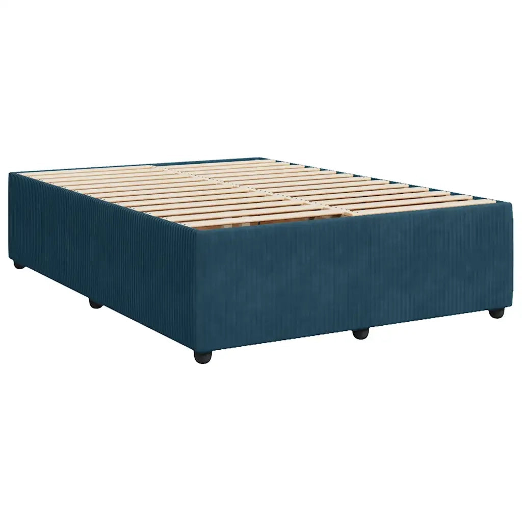Giroletto a Molle con Materasso Blu 140x190 cm in Velluto 3294644
