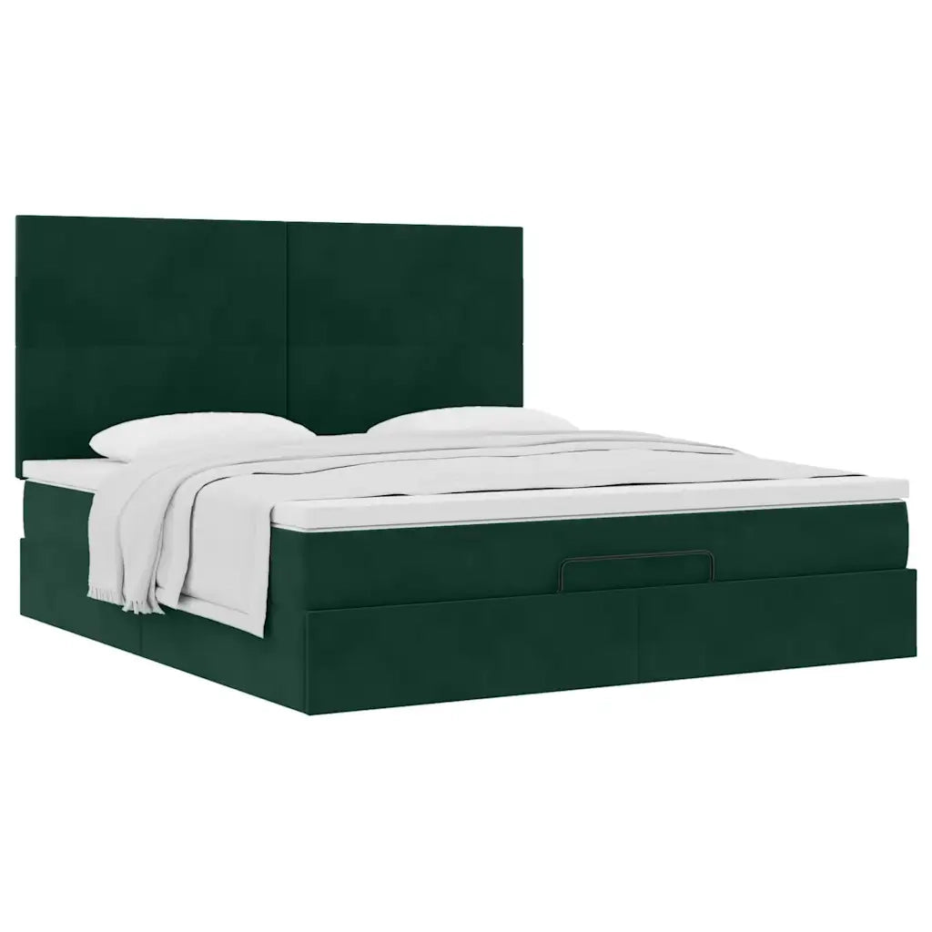 Struttura Letto Pouf con Materassi 160x200 cm Velluto 3313412