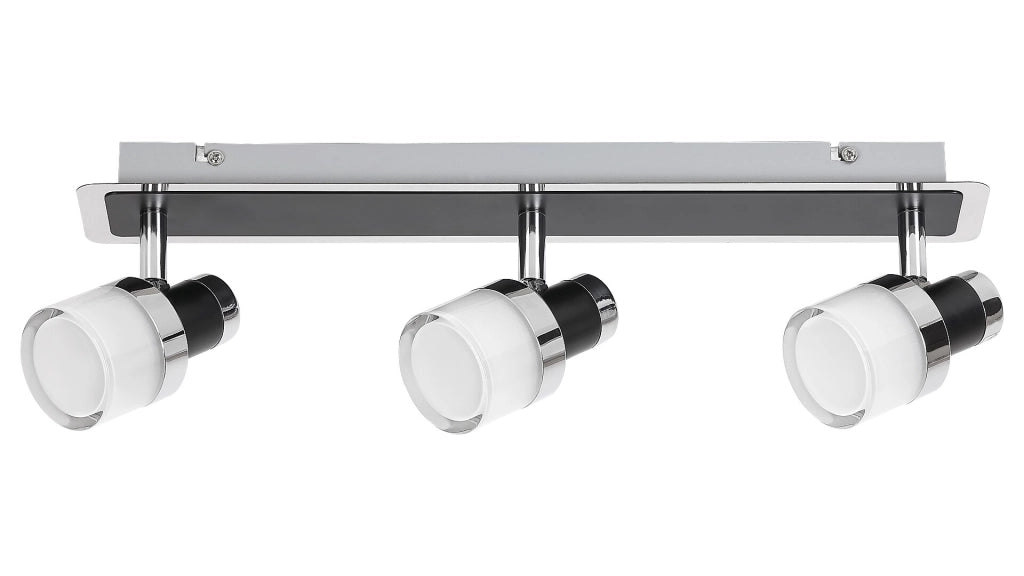 Plafoniera bagno Rabalux Harold LED 15W IP44 nera opalina