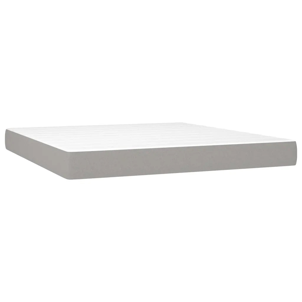Giroletto a Molle con Materasso Grigio Chiaro180x200 cm Tessuto 3127061