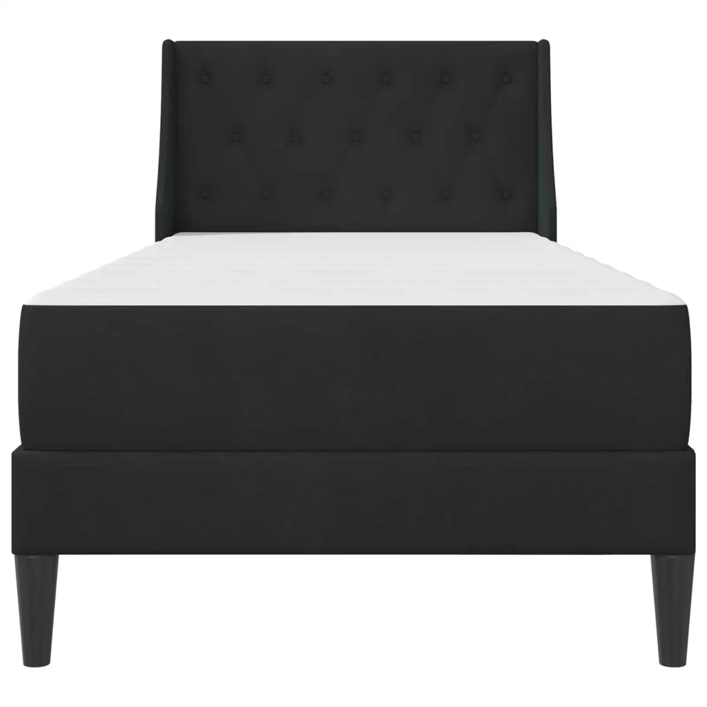 Struttura letto con materasso-Giroletto Nero 100 x 200 cm Velluto 759280