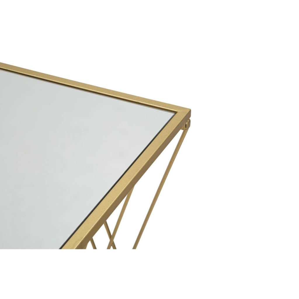 Tavolo Consolle VKH624, Oro, Metallo, 120x40x80 cm