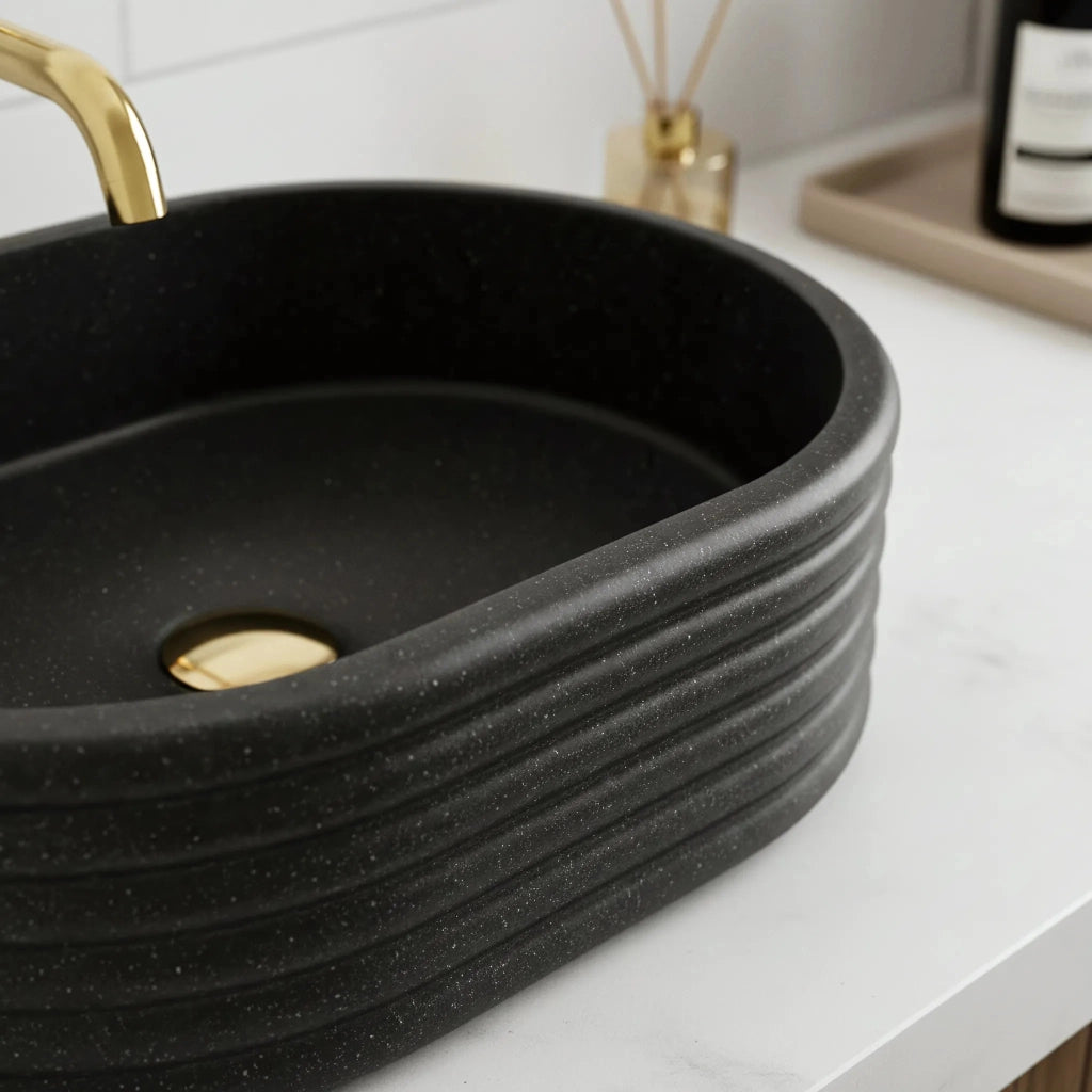 Lavabo Da Appoggio Rea Nicoletta Black