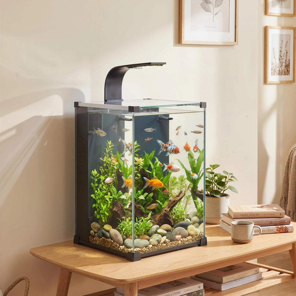Acquario con Filtro Integrato ¨C Xylo ¨C 36L, 30x30x45,5 cm, Nero