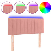 Testiera | Testata a LED Rosa 80x5x78/88 cm in Velluto