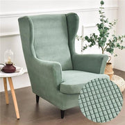 Sedile da parete con protezione - 2 pezzi - Verde - Velluto