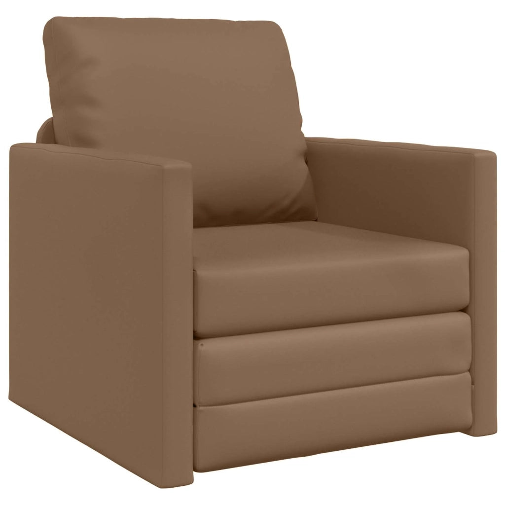 Divano letto | Sof¨¤ letto | Letto singolo 60cm Cappuccino Pelle Artificiale