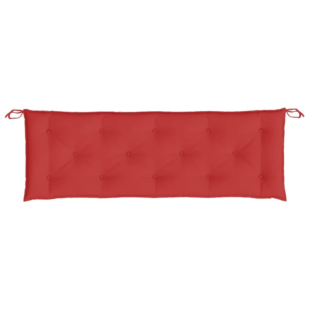 Cuscini per Panca 2 pz-Set di 2 Cuscini per panchina Rossi 150x50x7 cm in Tessuto Oxford