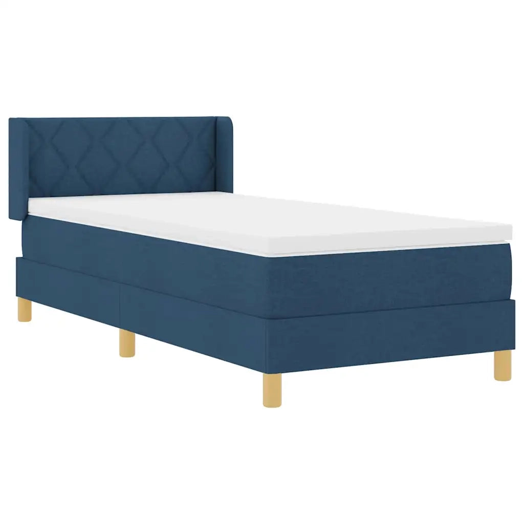 Letto a molle con materasso Blu 200 x 90 cm Tessuto 3341341
