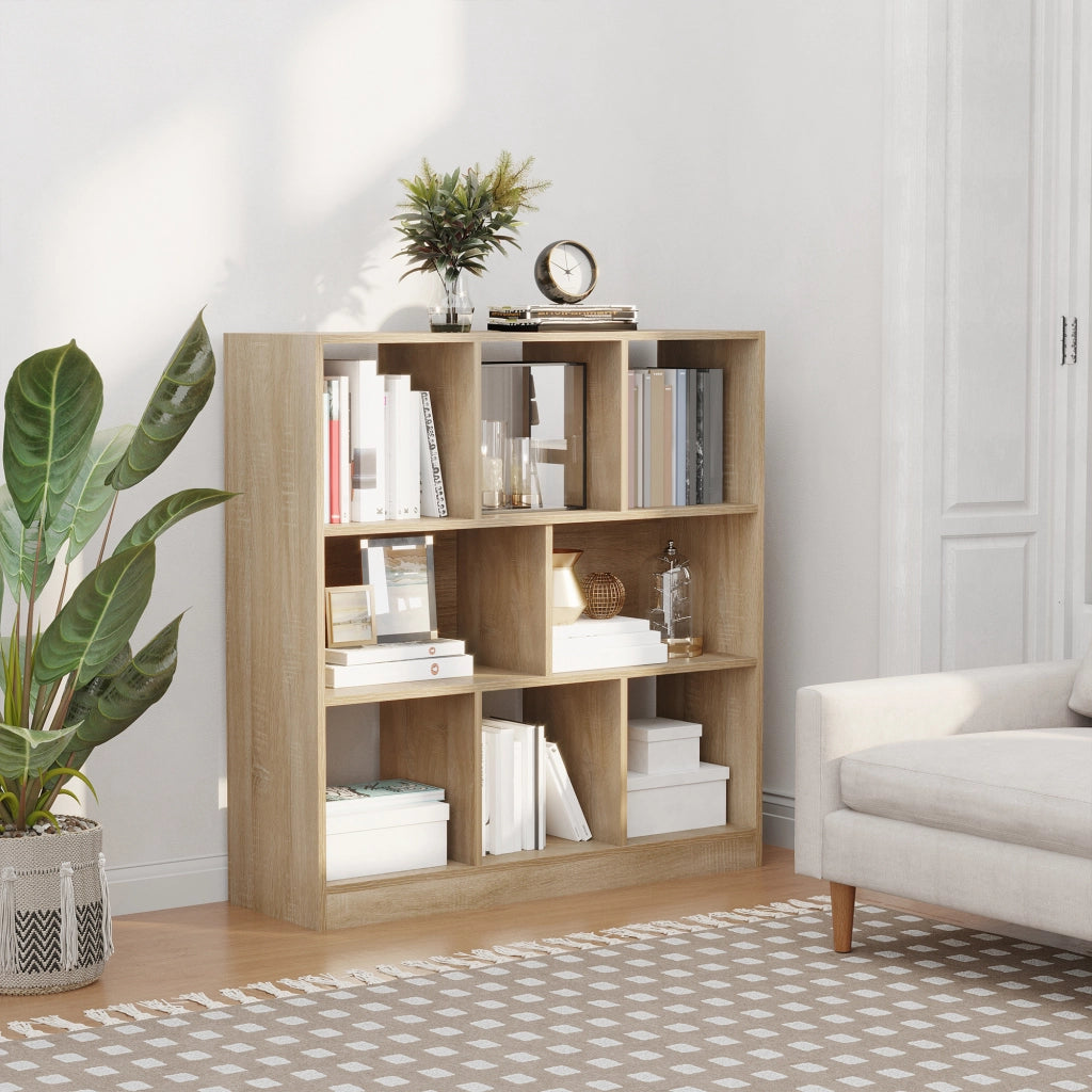 Libreria con 8 ripiani ¨C Xylo ¨C legno effetto rovere 97,5x30x100 cm