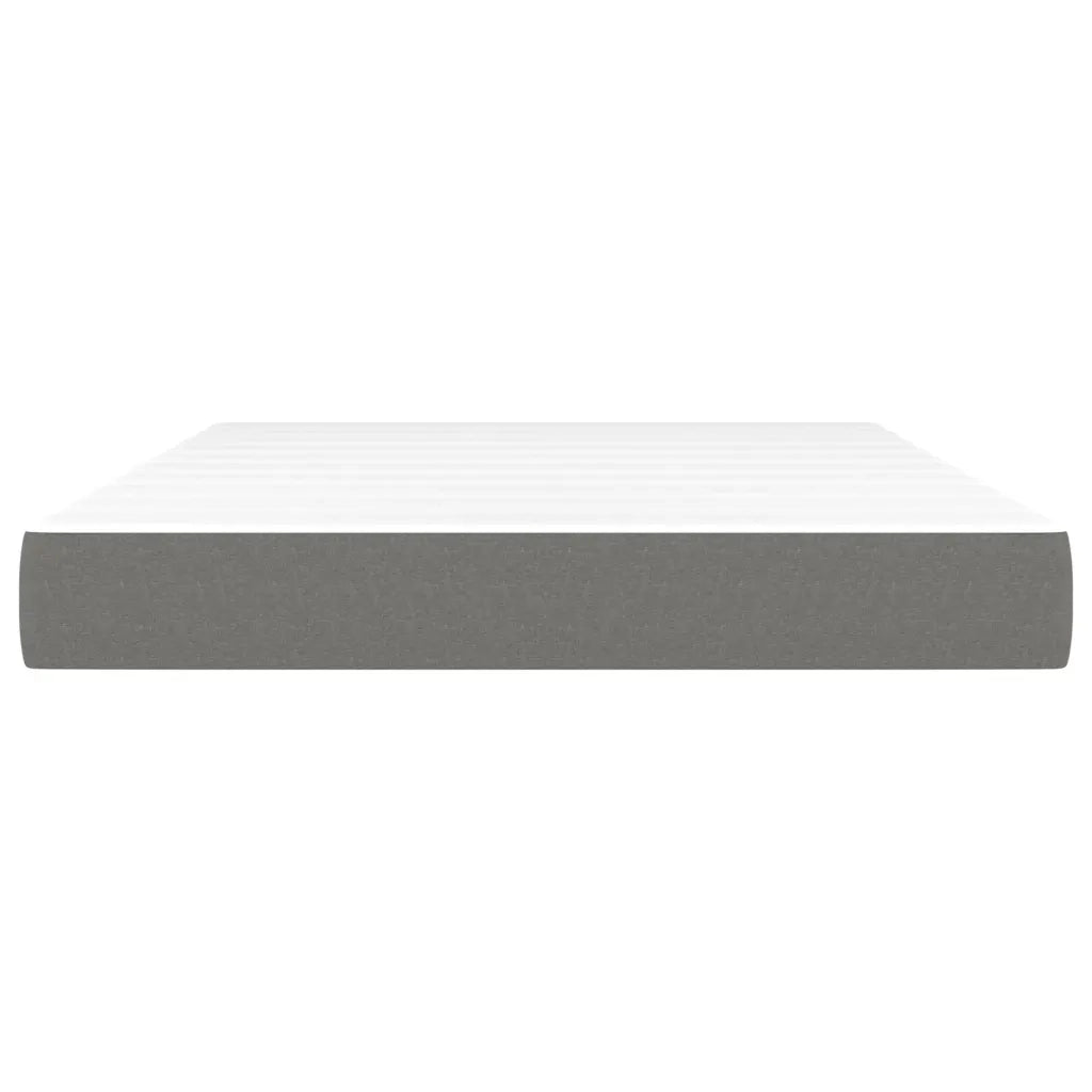 Materasso a Molle Insacchettate Rigidit¨¤ Media Grigio Scuro 140x200x20 cm