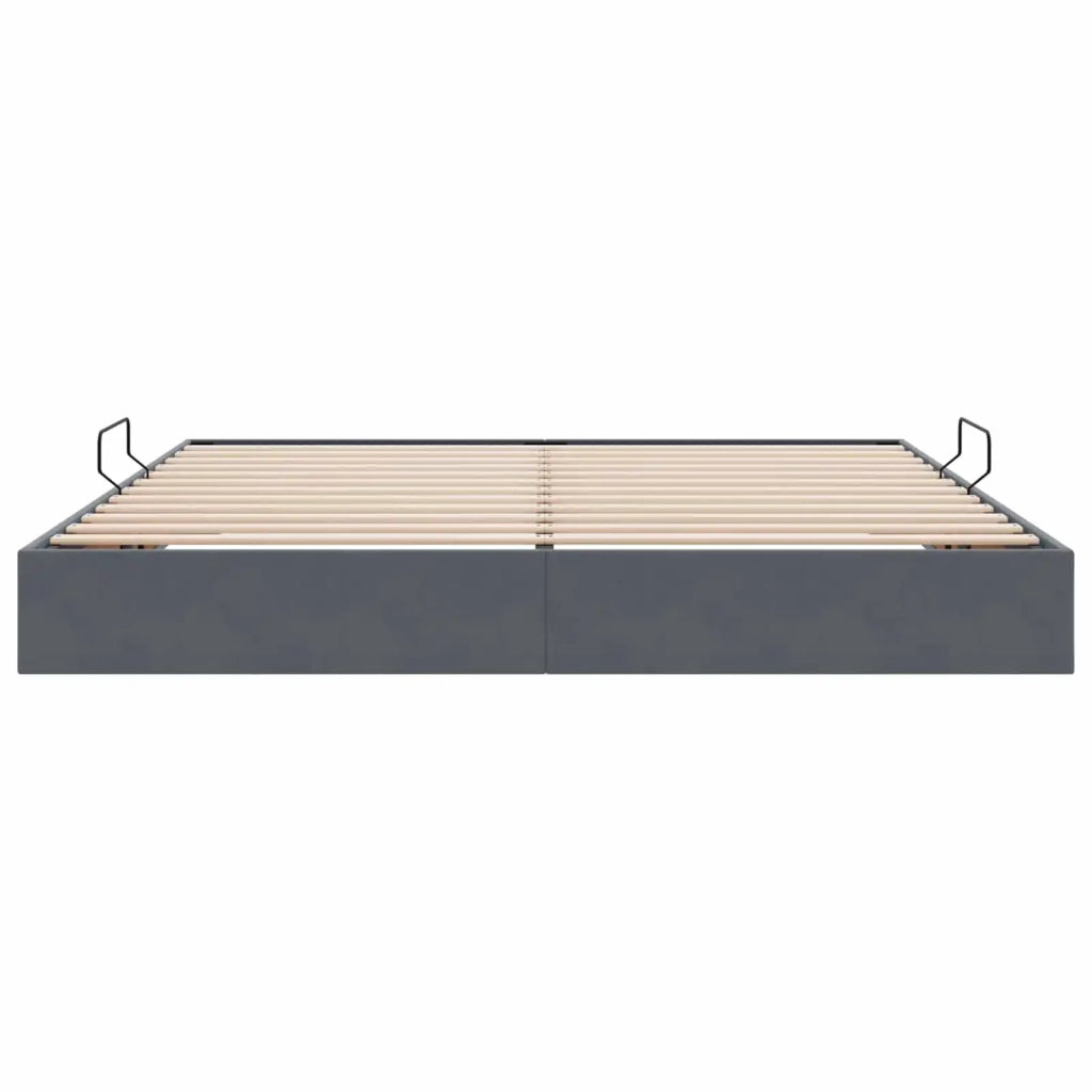 Letto ottomano Grigio Scuro 200 x 200 cm Velluto 3442905