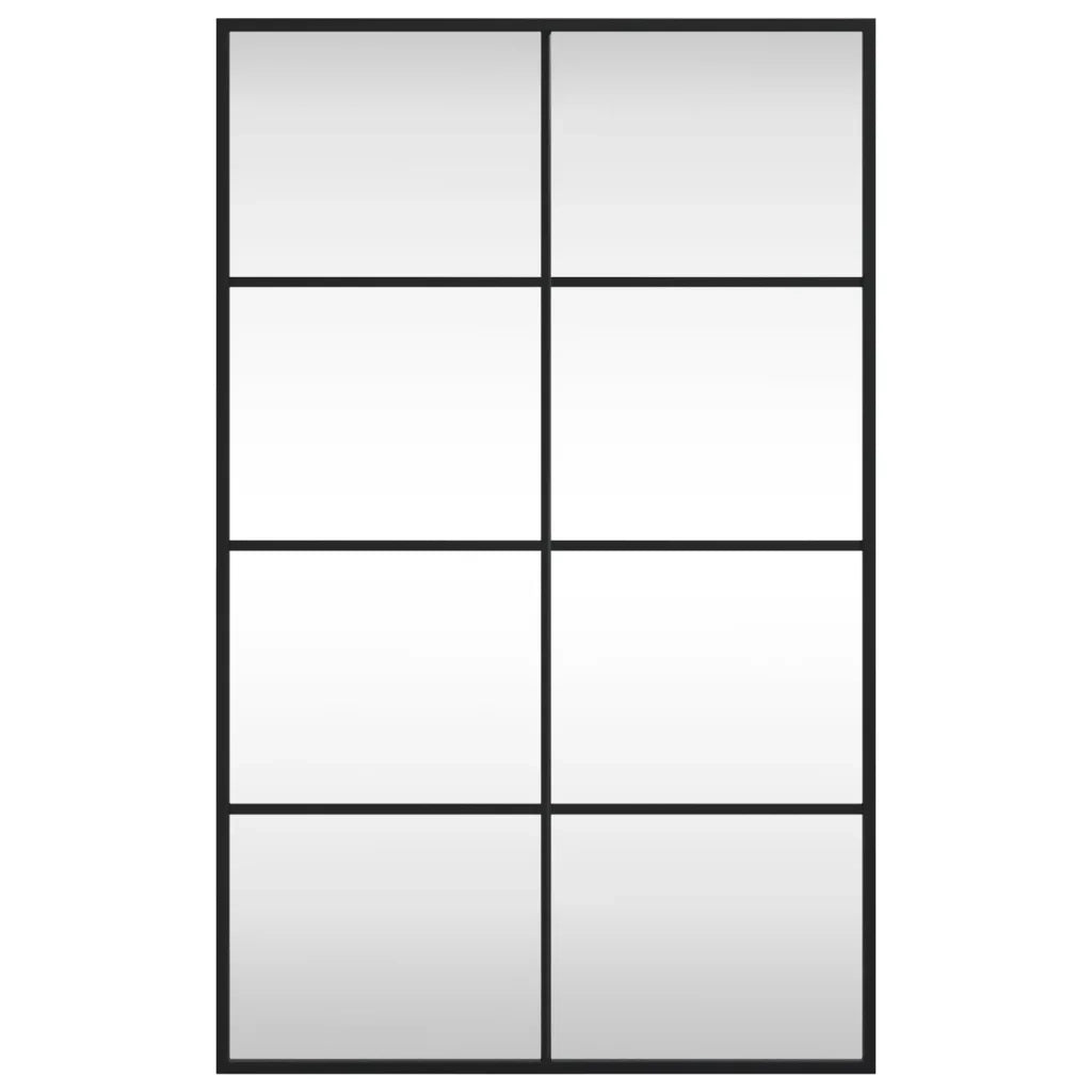 Specchio da Parete | Specchio decorativo Nero 50x80 cm Rettangolare in Ferro
