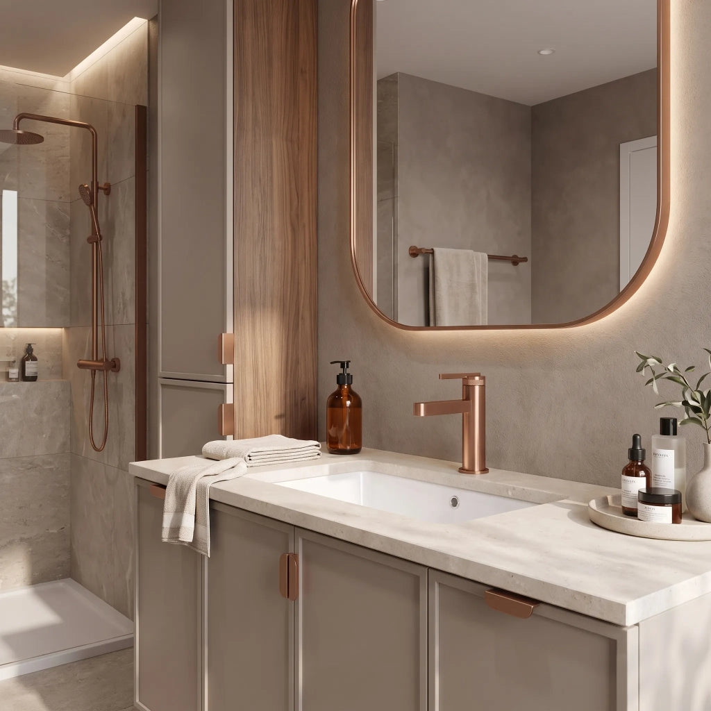 Rubinetto Da Bagno Rea Grace Brush Copper