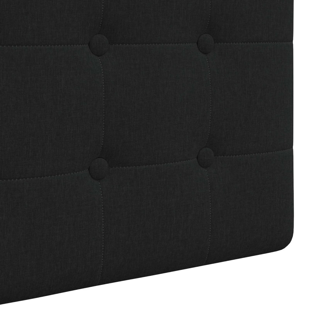 Testiera sospesa Con luce LED Nero Tessuto 3424431
