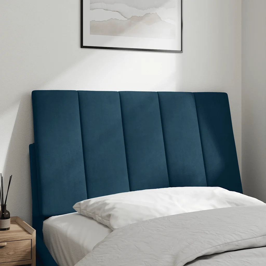 Cuscino Testiera-Cuscino per Testiera Hanko Blu 80 cm in Velluto