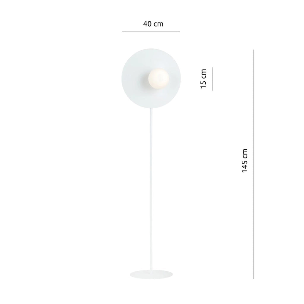 Lampada da terra OSLO bianca opale E14 145cm Emibig