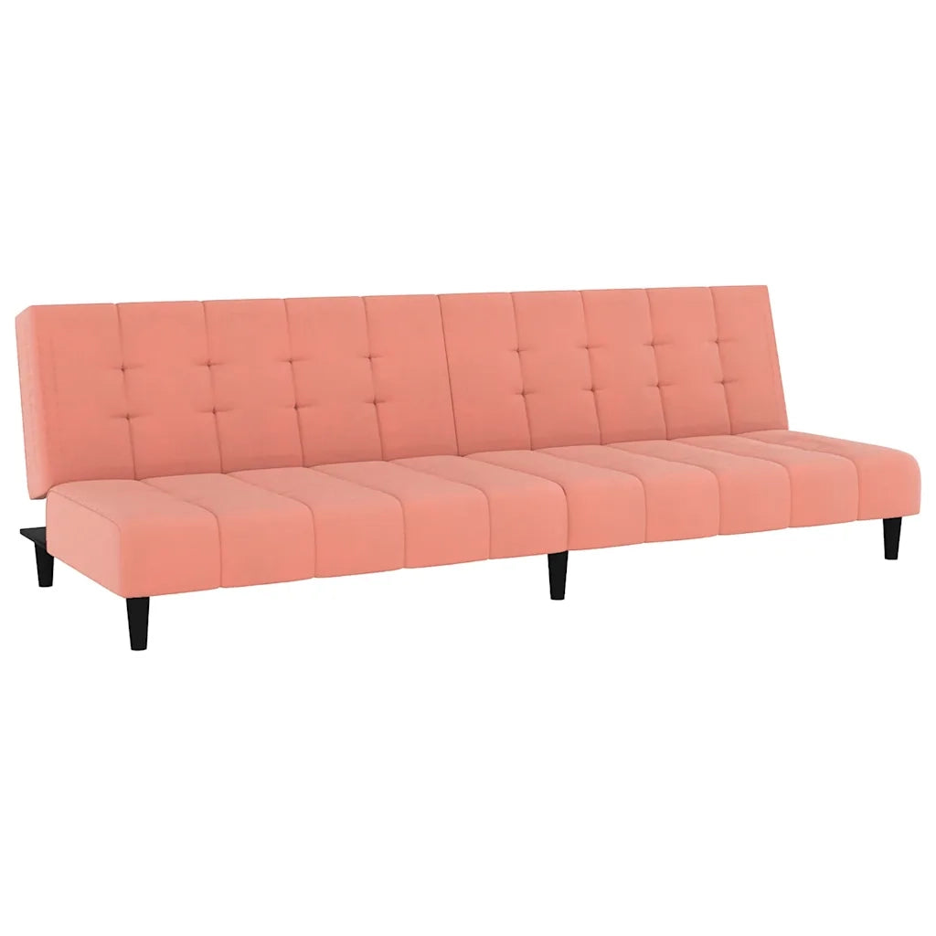 Divano letto | Sof¨¤ letto | Letto singolo a 2 Posti Rosa in Velluto
