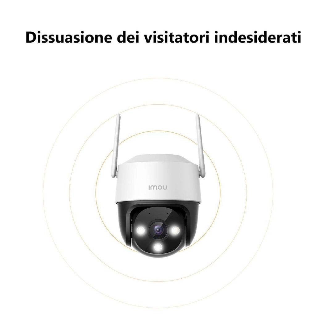 Imou IPC-S7CP-3M0WE Cruiser 2C Telecamera IP Esterno Motorizzata 360° 3MP 2K Wi-Fi 6 IP66 Visione Notturna colore Bianco