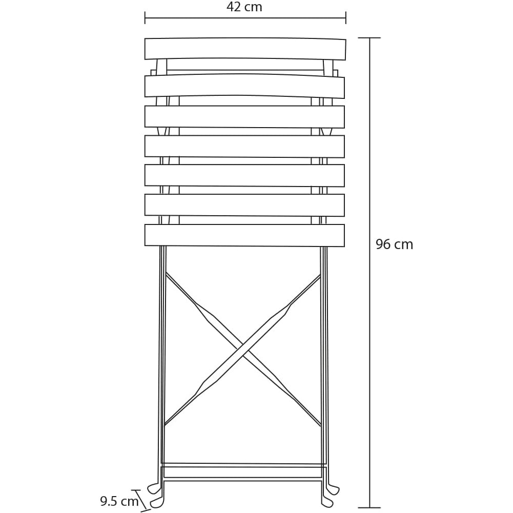 Set 3 Pezzi Giardino Tavolo 2 Sedie Bistrot Pieghevole Modello Parigi Antracite