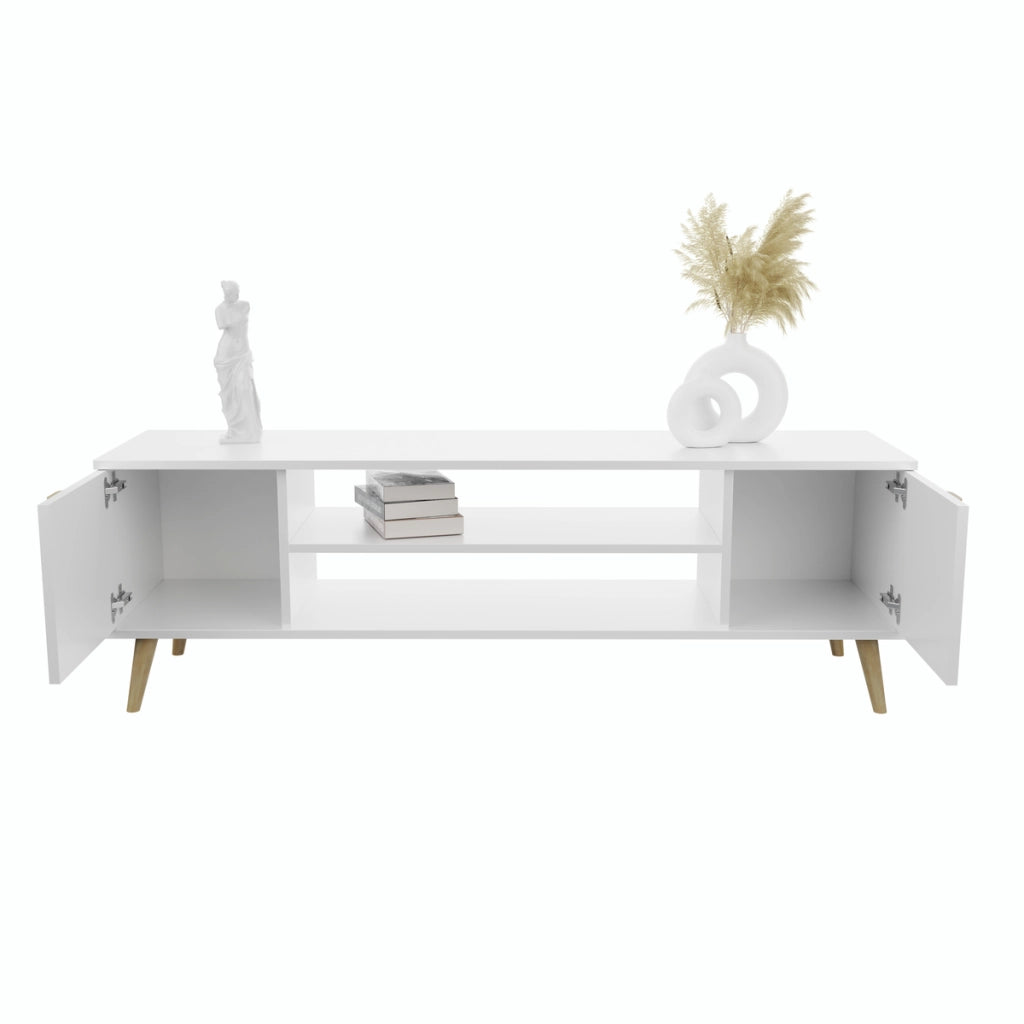 Mobile porta TV Focus in stile scandinavo bianco 155 cm
