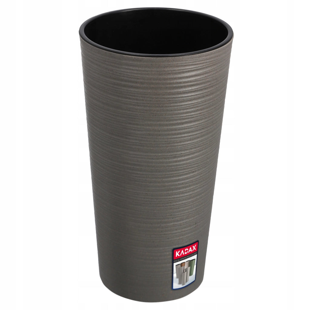 Vaso da fiori KADAX, coprivaso, alto, 57 cm, con inserto, per soggiorno, grigio