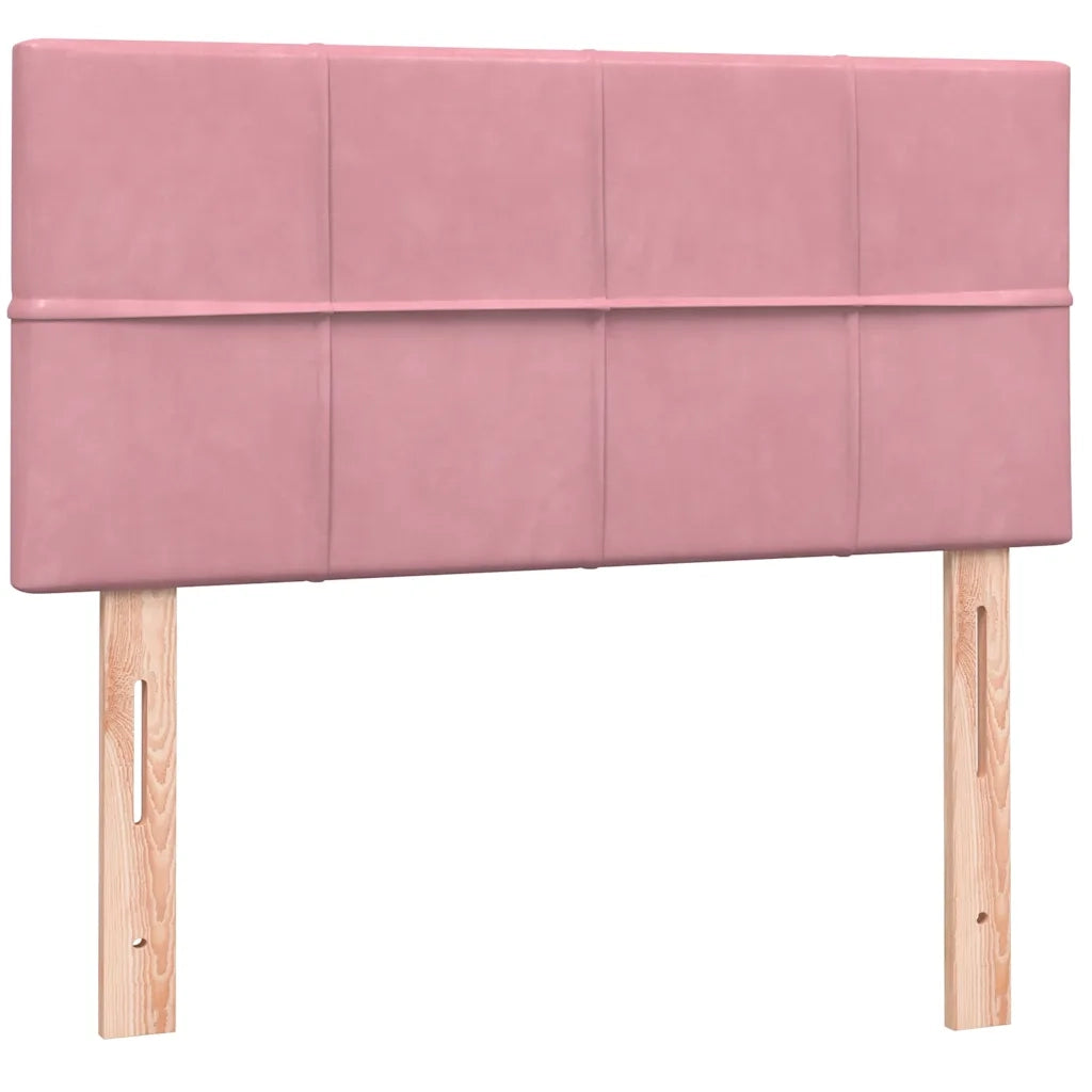 Giroletto a Molle con Materasso Rosa 80x220 cm Velluto 3316238