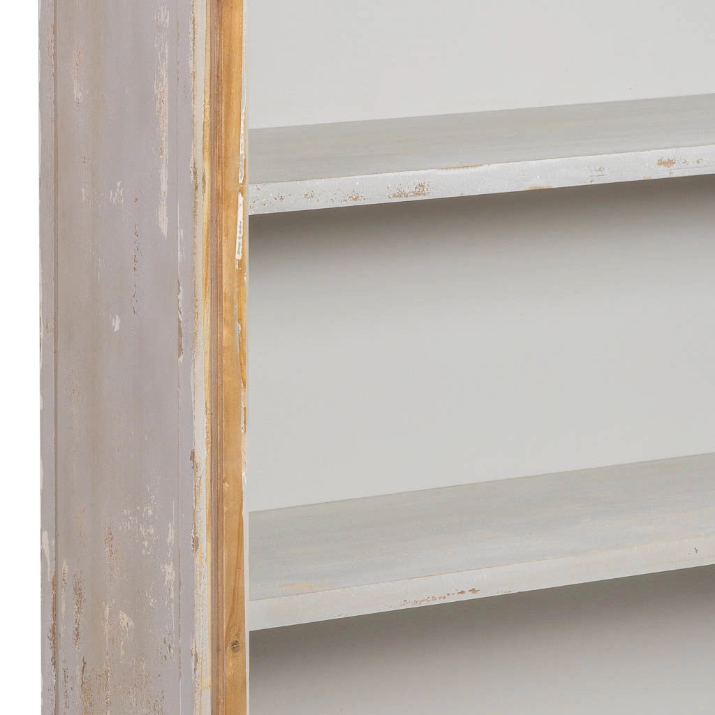Scaffale in legno grigio invecchiato 120x45x210h cm