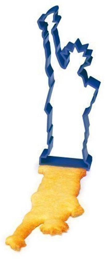 Statua della Libertà in forma di biscotto in blu
