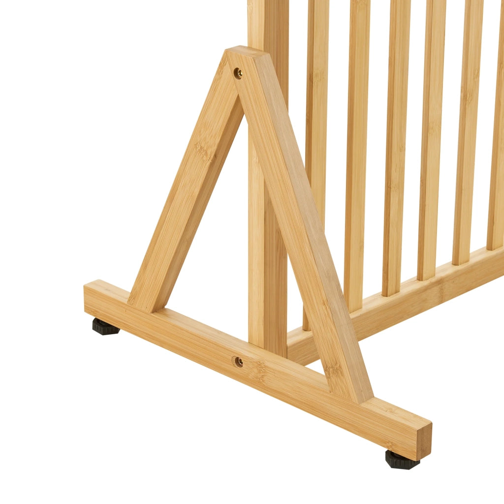Paravento pieghevole 197 x 76 x 40 cm bambù naturale 03_0010227