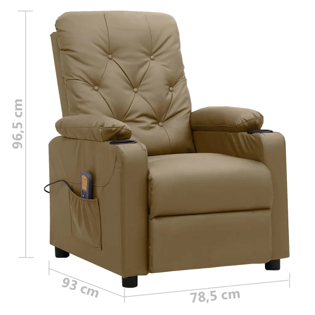Poltrona Massaggiante Cappuccino in Similpelle 339131
