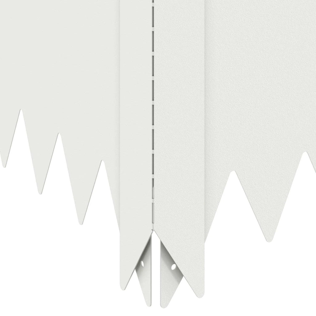 Bordura per Prato 100 x 60 x 20 cm Acciaio Bianco 8008933