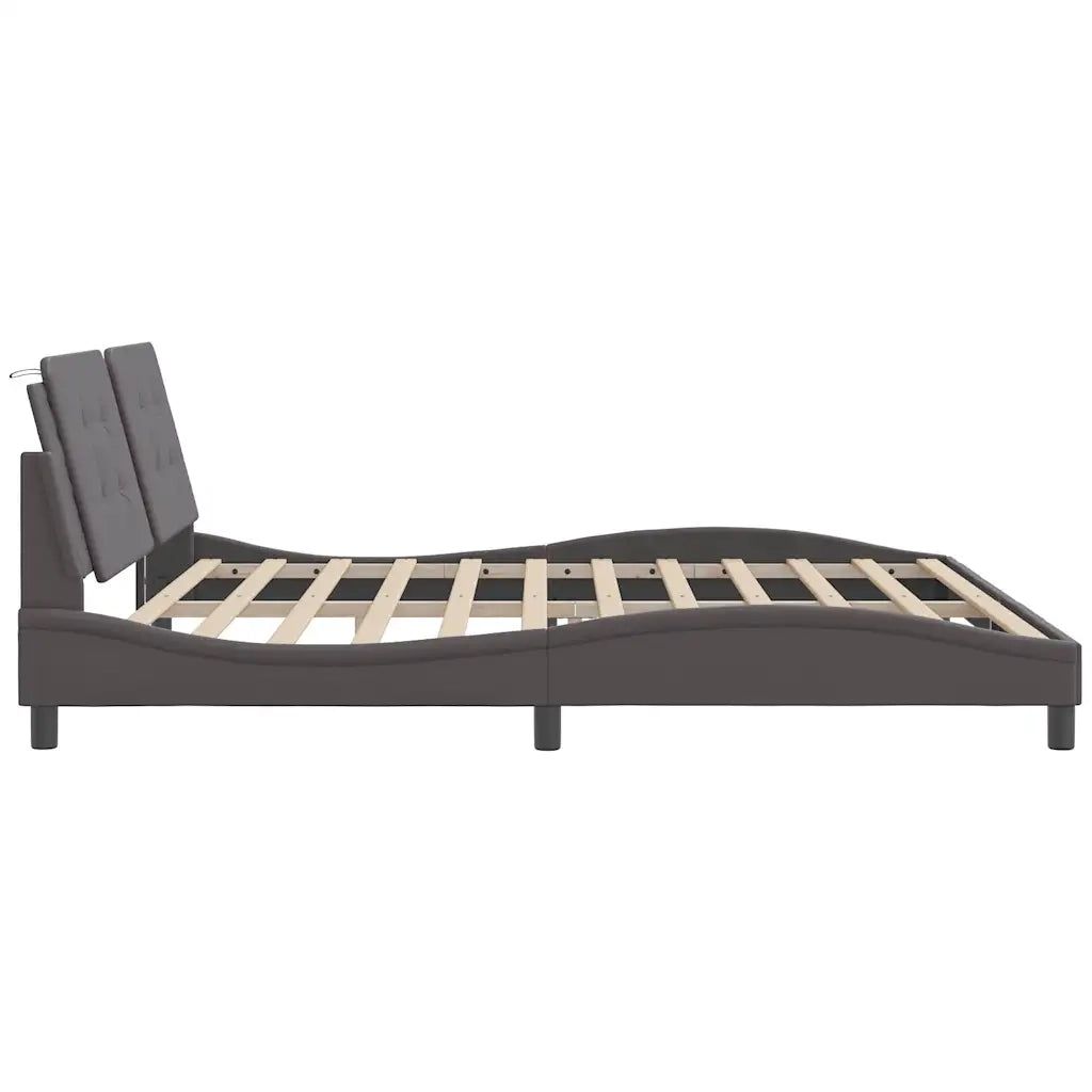 Giroletto senza Materasso Zadar Grigio 200x200 cm in Similpelle