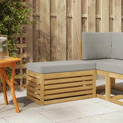 Panca da esterno con cuscino Bianco 80 x 43 x 45 cm 901687