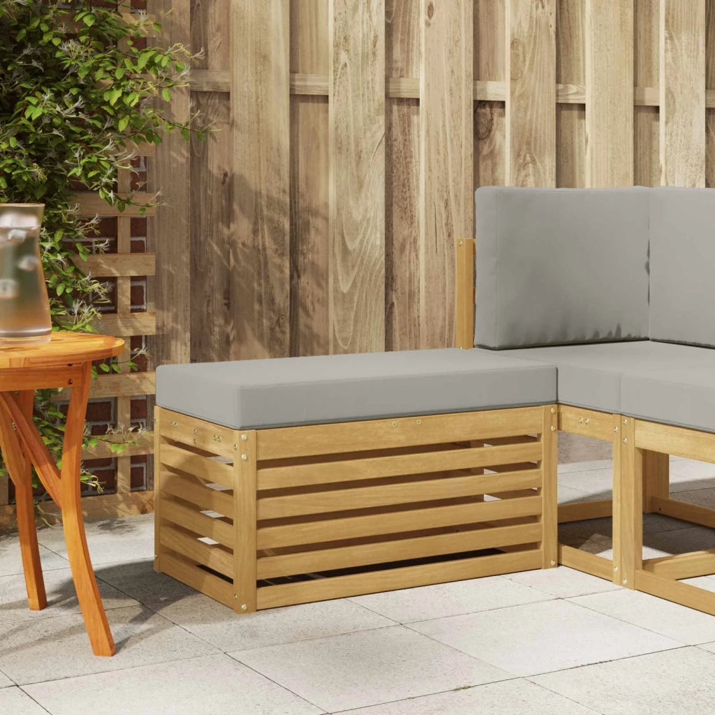 Panca da esterno con cuscino Bianco 80 x 43 x 45 cm 901687