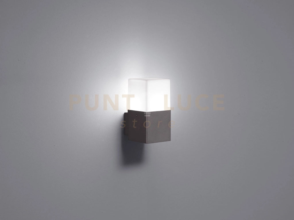 HUDSON APPLIQUE 1 LUCE ATTACCO E14 LAMPADINA LED INCLUSA COLORE ANTRACITE  8,5X11,5CM