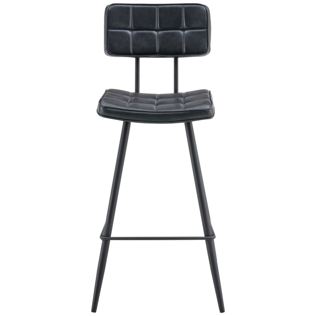 Set di 2 sgabelli da bar FERNAND in similpelle nera