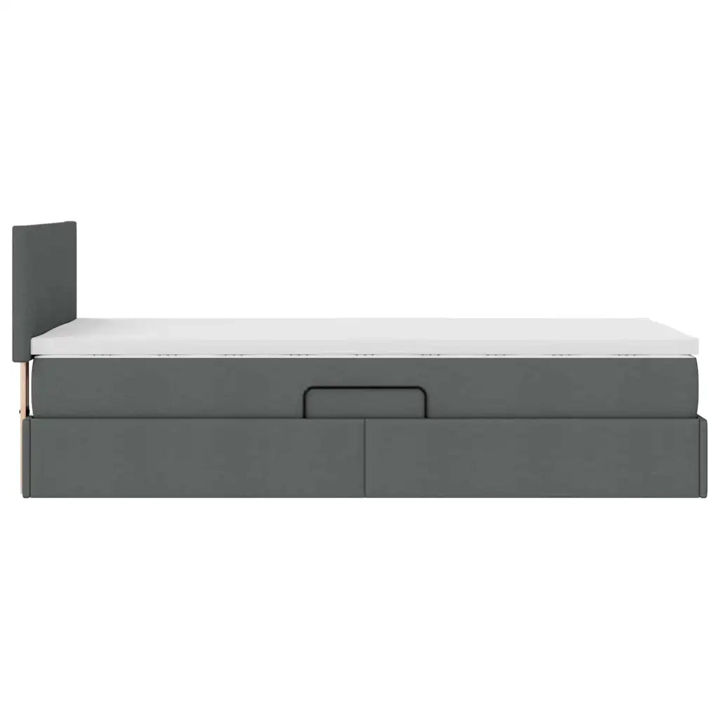 Letto con contenitore e materasso Grigio scuro 90 x 200 cm 3370420