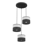 Lampada a sospensione KARBON nera 3xE27 Emibig
