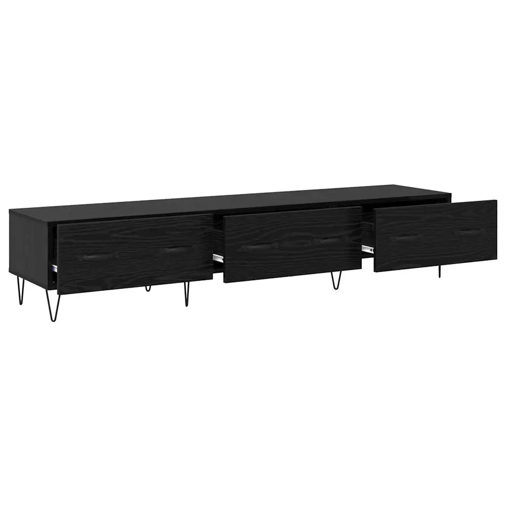 Mobile TV | Armadietto TV | Mobile Porta TV Rovere nero 150 x 36 x 30 cm Legno multistrato