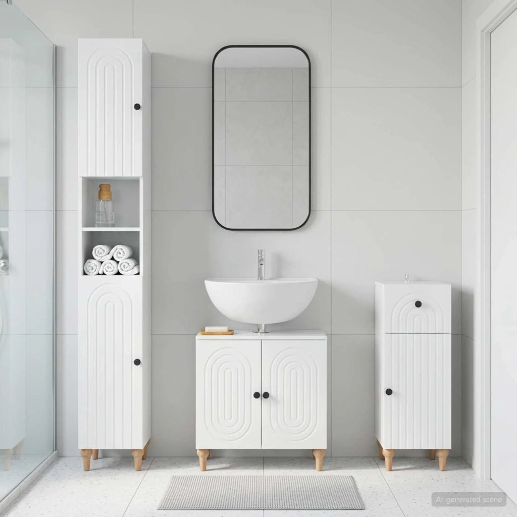 Set di armadietti da bagno in 3 pezzi ALKMAAR 3417832