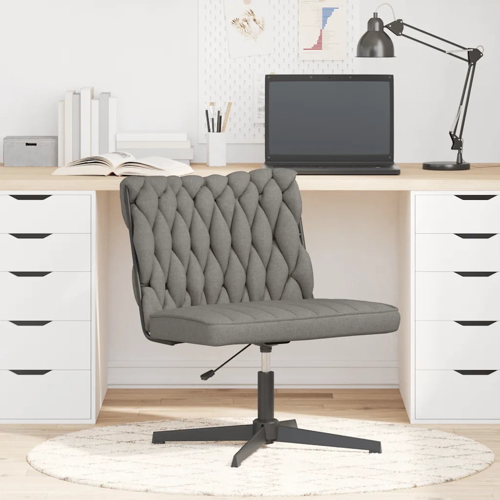 Sedia da Ufficio Girevole Grigio Chiaro in Tessuto 4105401