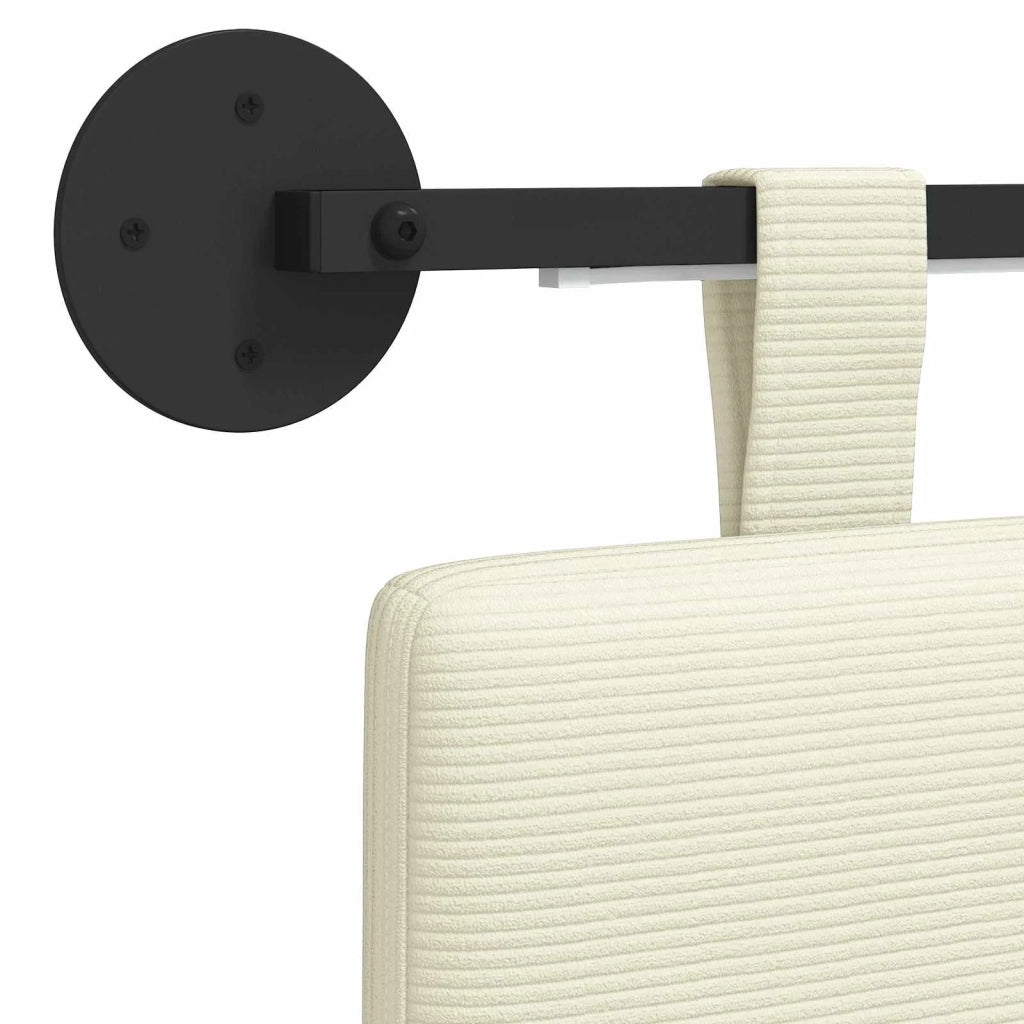 Testiera | Testata sospesa Con luce LED Crema Tessuto in Cords