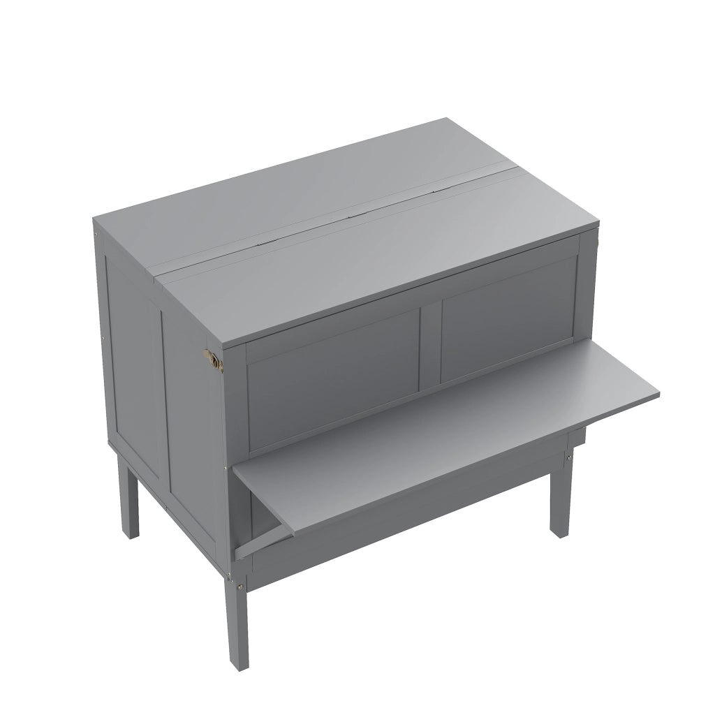 LETTO a ribalta verticale 90x200 cm Grigio in legno