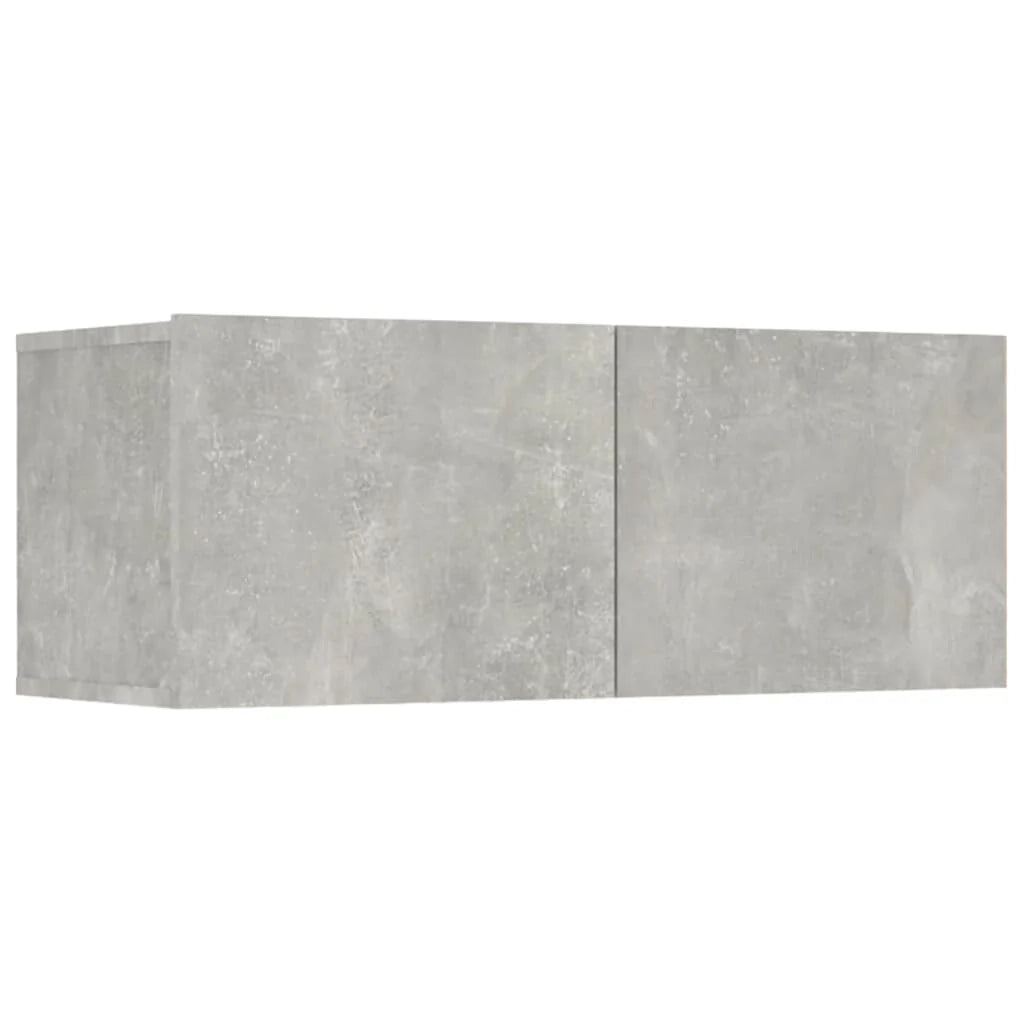 Mobile TV multimediale scaffale TV credenza mobile TV sala da pranzo soggiorno camera da letto 4 pezzi 80 x 30 x 30 cm legno ingegnerizzato grigio 02_0028719
