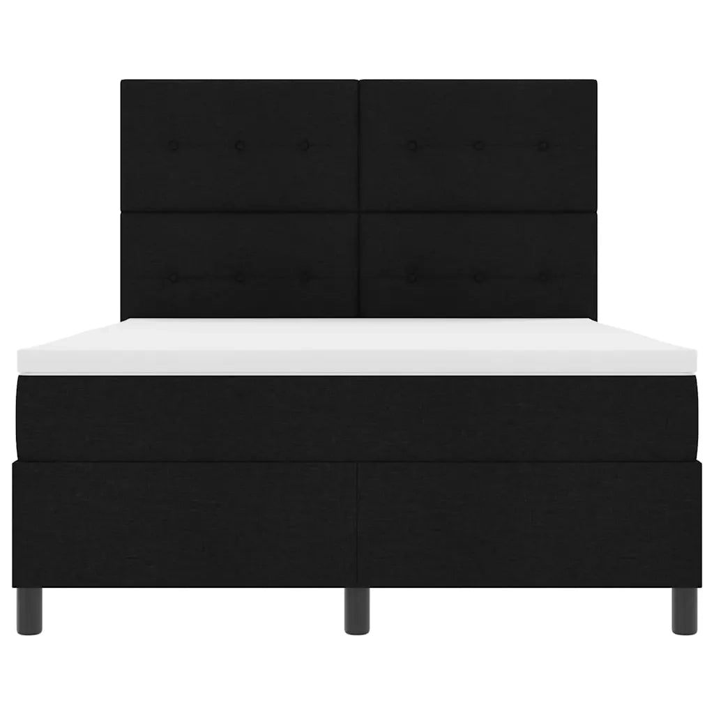 Letto a molle con materasso con led Nero 160 x 200 cm Tessuto 3342881