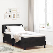Letto a molle con testiera Nero 100 x 200 cm Velluto 3340324