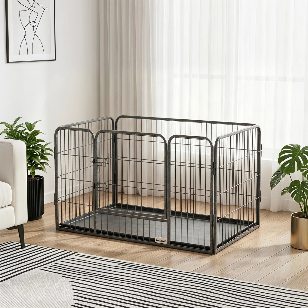 Recinto per cani ¨C Minimal ¨C grigio metallo 109x74x71 cm