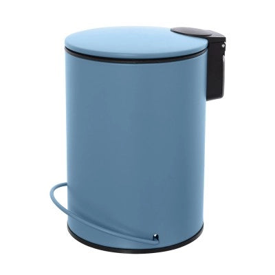 Pattumiera in acciaio 3 litri blu soft-close con secchio estraibile Spring